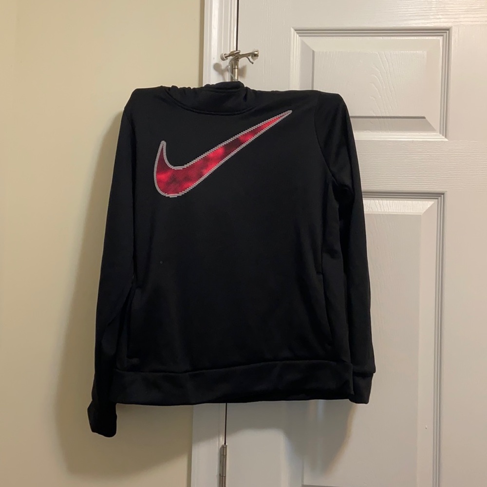 Black and pink Nike hoodie